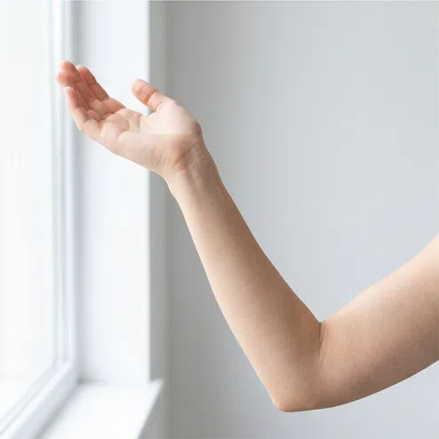 How to check your veins: arm palm-up by a window in daylight