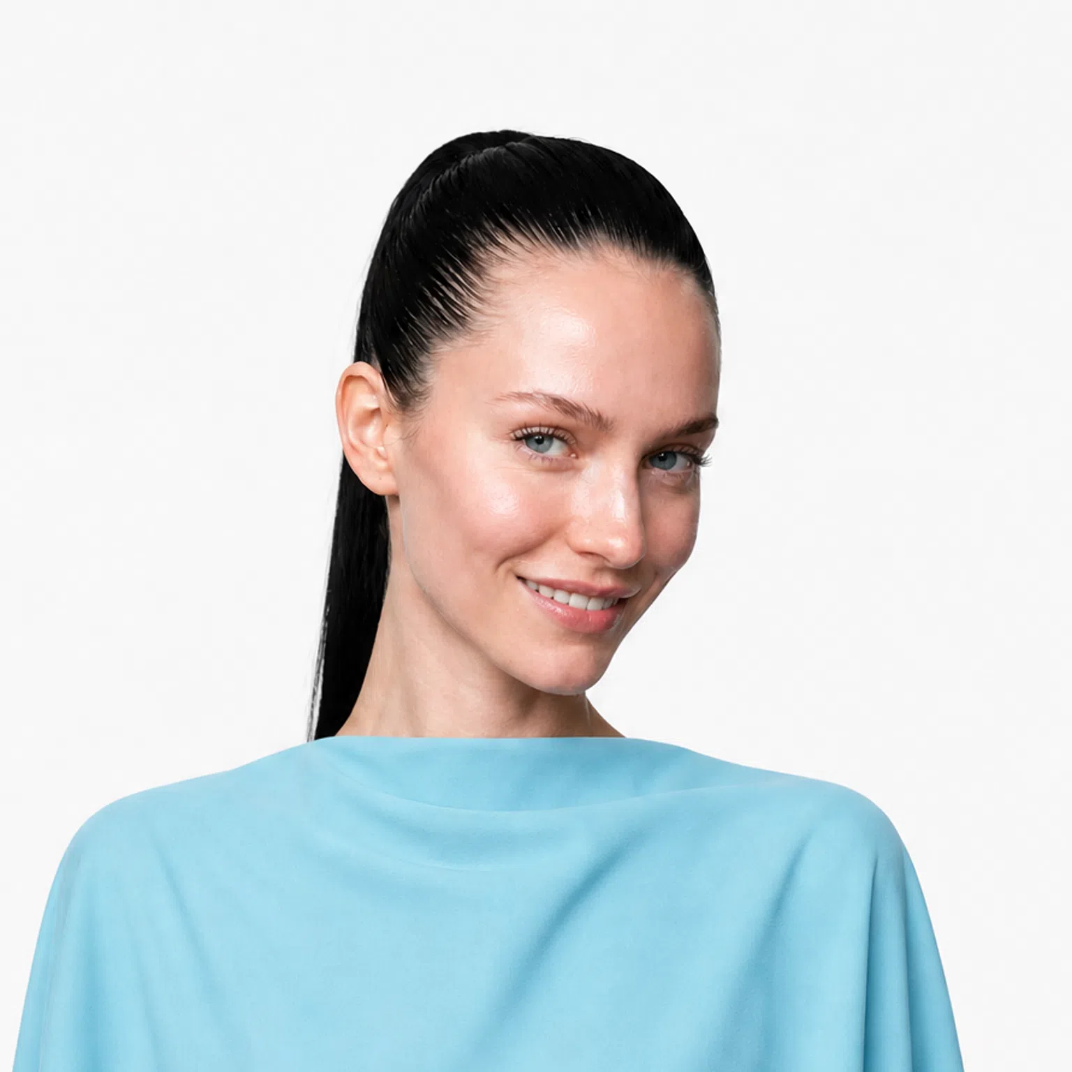 Cool coloring Cool coloring - a Winter model in an icy blue drape