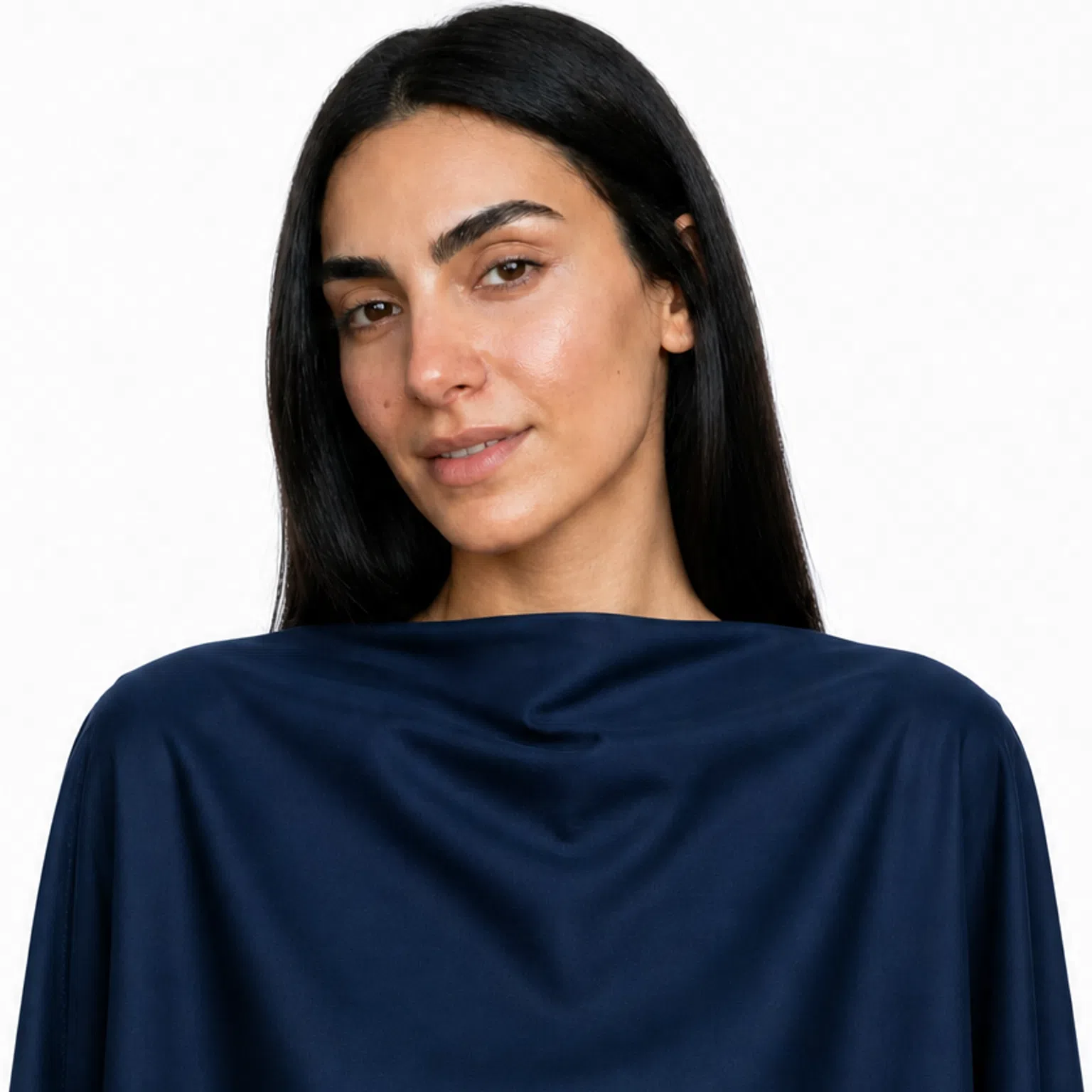Deep coloring Deep coloring - a Dark Winter model in a deep navy drape