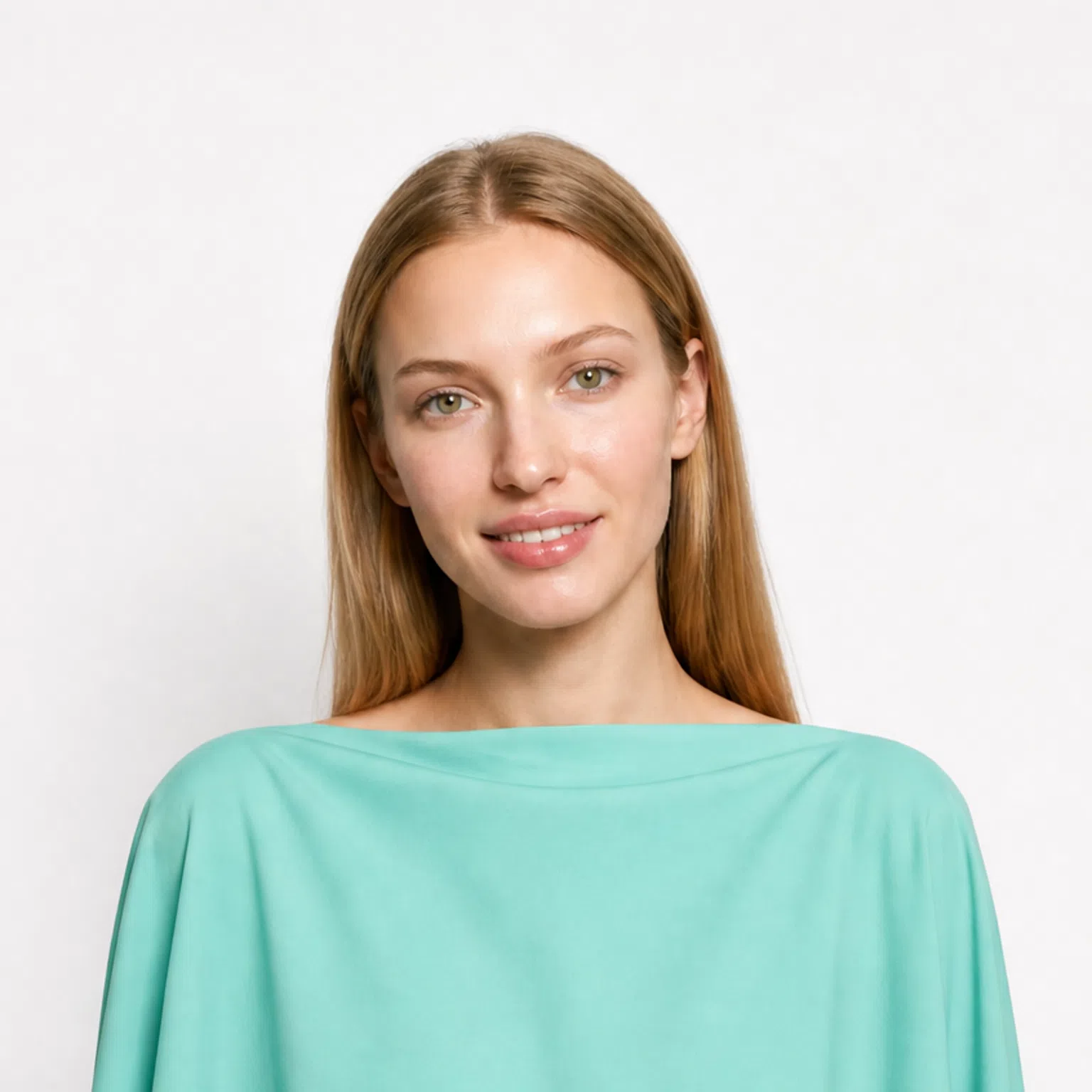 Light Spring color season - model in a matching drape